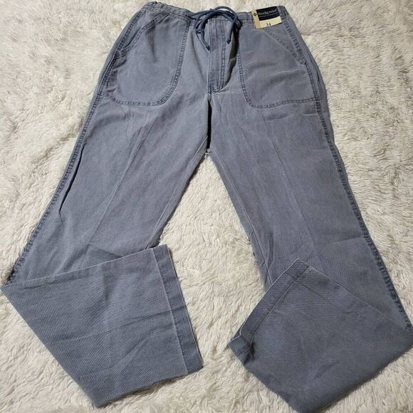 Weekendz off   men straight elastic waist drawstring denim pants 34x32 - Picture 1 of 7